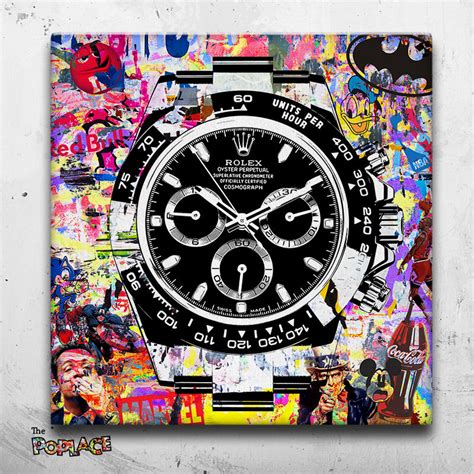 tableau pop art rolex|Tableau Montre Rolex de Luxe.